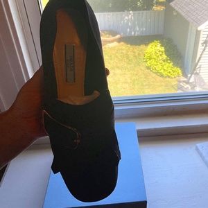 Prada Calzature Camoscio Bleu